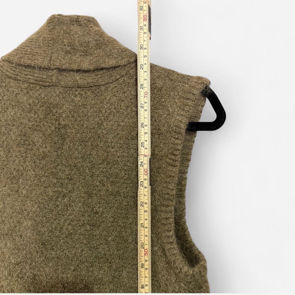 Ralph Lauren Brown Lambswool Sweater Vest Cardigan Large Dark Academia Old Money - Picture 4 of 8